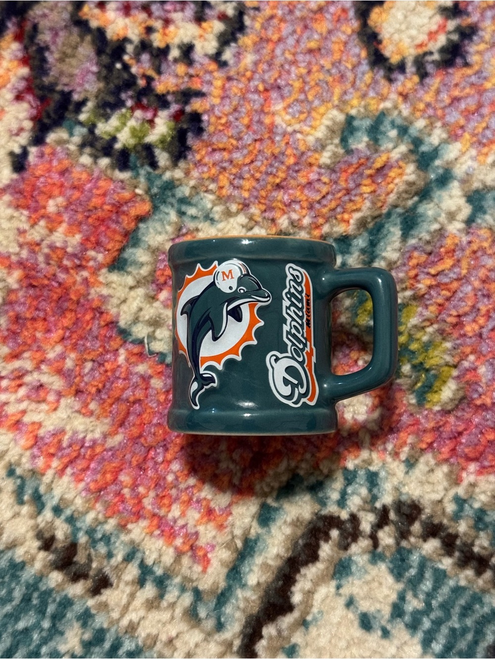 Vintage 1999 Miami Dolphins Teal and Orange 3D Mini-Mug